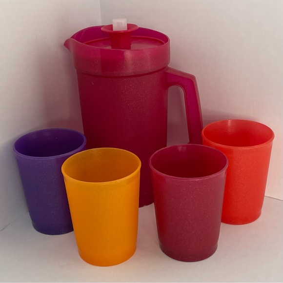 Tupperware Other - Tupperware Starlight Kids Mini Miniature Pitcher and Tumblers Sparkles NWT